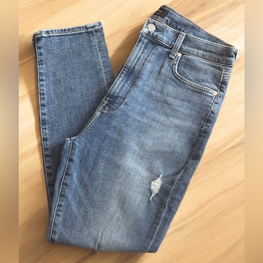 7 For All Mankind High Waist Ankle Skinny Jeans